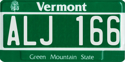 VT license plate ALJ166
