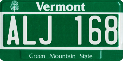 VT license plate ALJ168