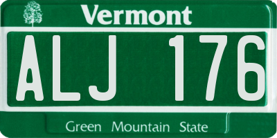 VT license plate ALJ176