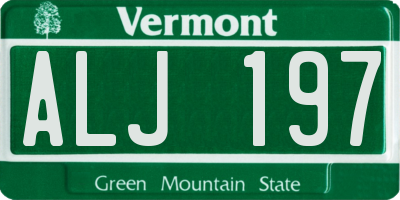 VT license plate ALJ197