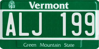 VT license plate ALJ199