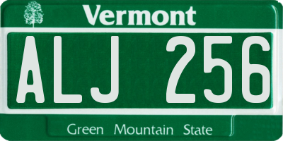 VT license plate ALJ256