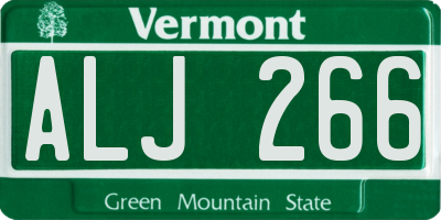 VT license plate ALJ266