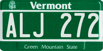 VT license plate ALJ272