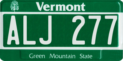 VT license plate ALJ277