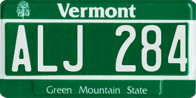 VT license plate ALJ284