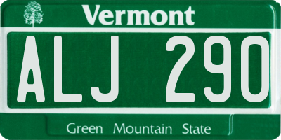 VT license plate ALJ290
