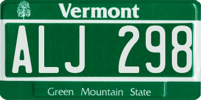 VT license plate ALJ298