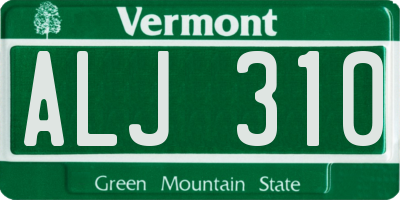 VT license plate ALJ310