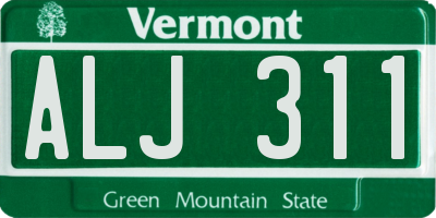 VT license plate ALJ311