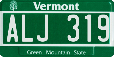 VT license plate ALJ319