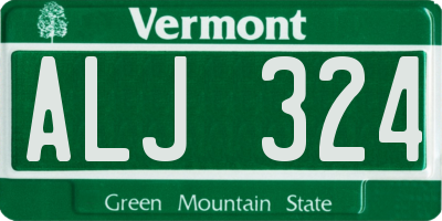 VT license plate ALJ324
