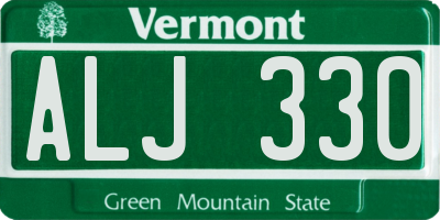 VT license plate ALJ330