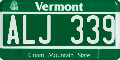 VT license plate ALJ339