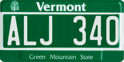 VT license plate ALJ340