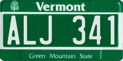 VT license plate ALJ341