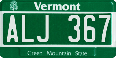 VT license plate ALJ367