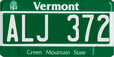 VT license plate ALJ372