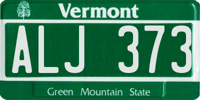 VT license plate ALJ373