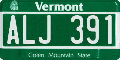 VT license plate ALJ391
