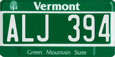 VT license plate ALJ394