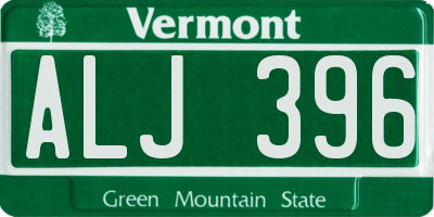VT license plate ALJ396