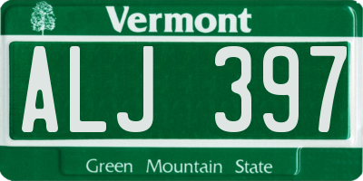 VT license plate ALJ397