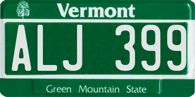 VT license plate ALJ399