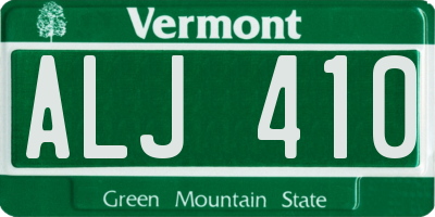 VT license plate ALJ410