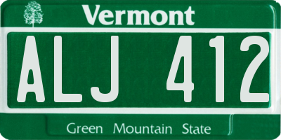 VT license plate ALJ412