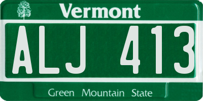 VT license plate ALJ413
