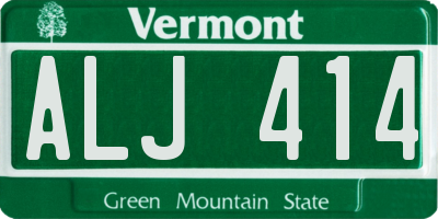 VT license plate ALJ414