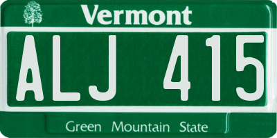 VT license plate ALJ415
