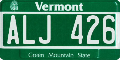 VT license plate ALJ426
