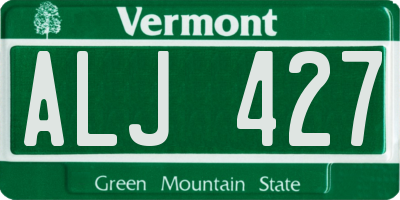 VT license plate ALJ427