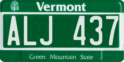 VT license plate ALJ437