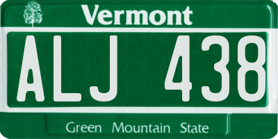 VT license plate ALJ438