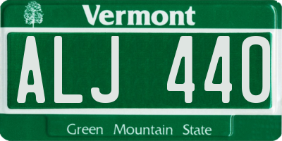 VT license plate ALJ440