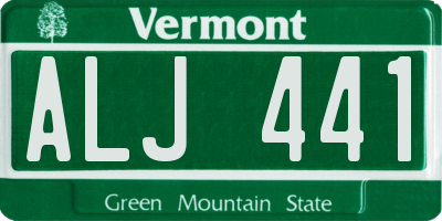 VT license plate ALJ441