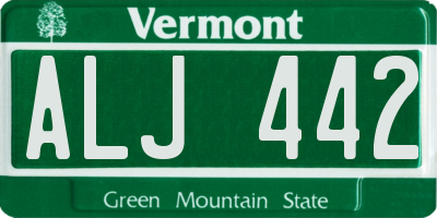 VT license plate ALJ442