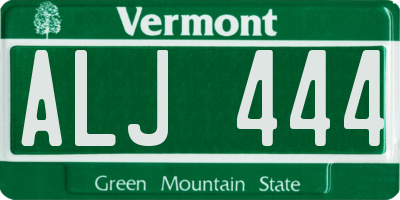 VT license plate ALJ444