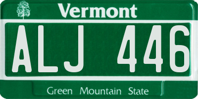 VT license plate ALJ446