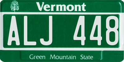 VT license plate ALJ448
