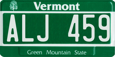 VT license plate ALJ459