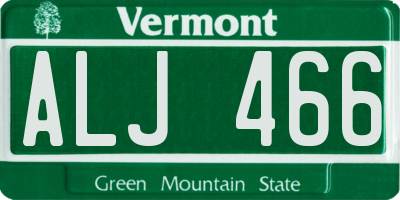 VT license plate ALJ466