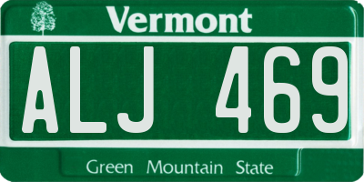 VT license plate ALJ469