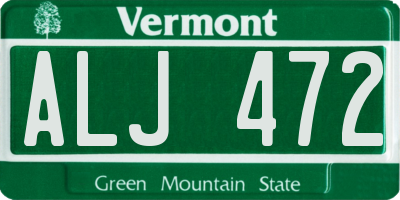 VT license plate ALJ472