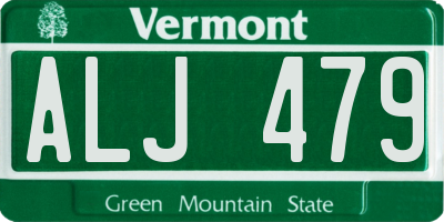 VT license plate ALJ479