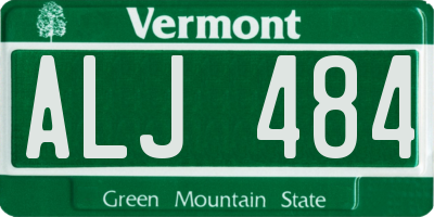 VT license plate ALJ484