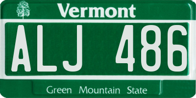VT license plate ALJ486